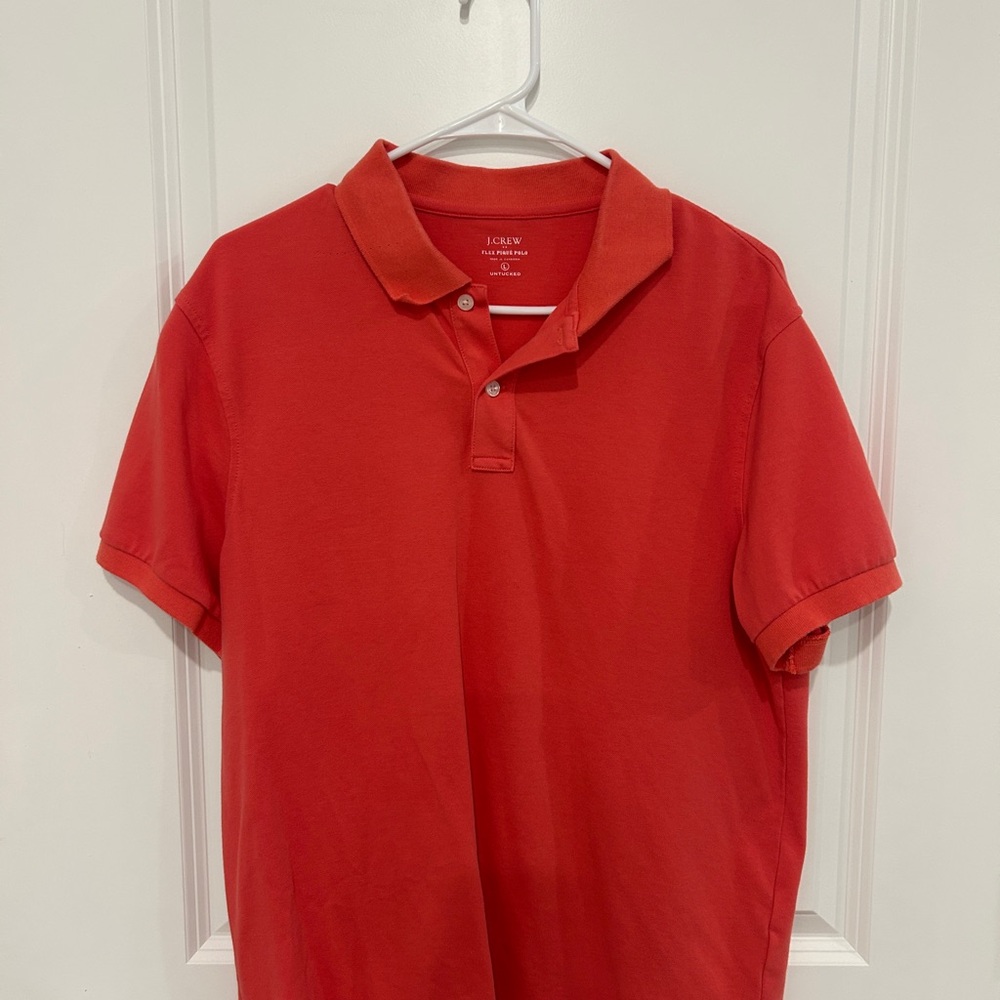 J. Crew Vibrant Red Polo Shirt for Men
